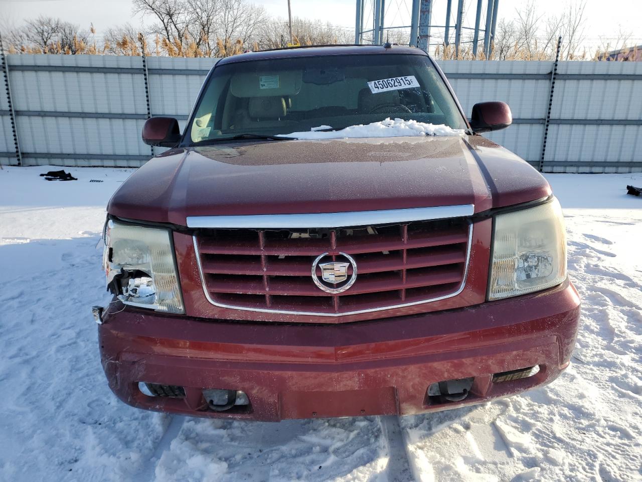2003 Cadillac Escalade VIN 1GYEK63N83R134470 Copart auction photo, front end damage thumbnail 5