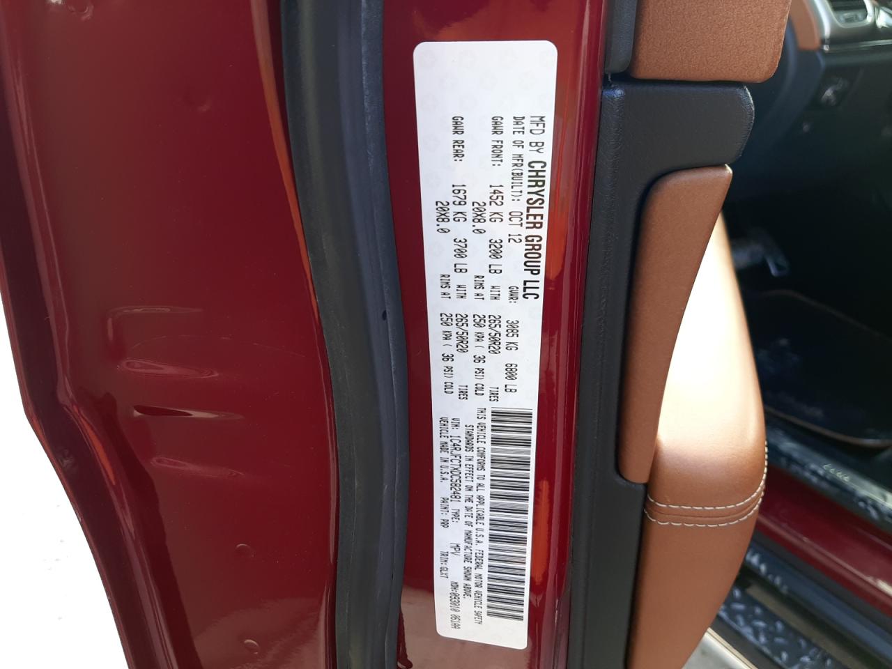 2013 Jeep Grand Cherokee VIN 1C4RJFCTXDC582481 Copart auction photo, mechanical / front end damage thumbnail 13