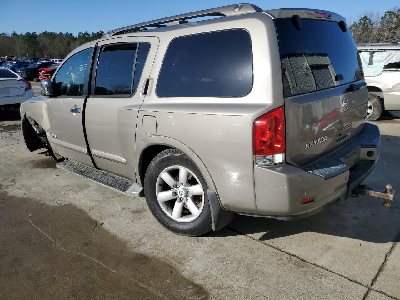 2008 Nissan Armada VIN 5N1AA08C98N615365 Copart auction photo, side damage thumbnail 2