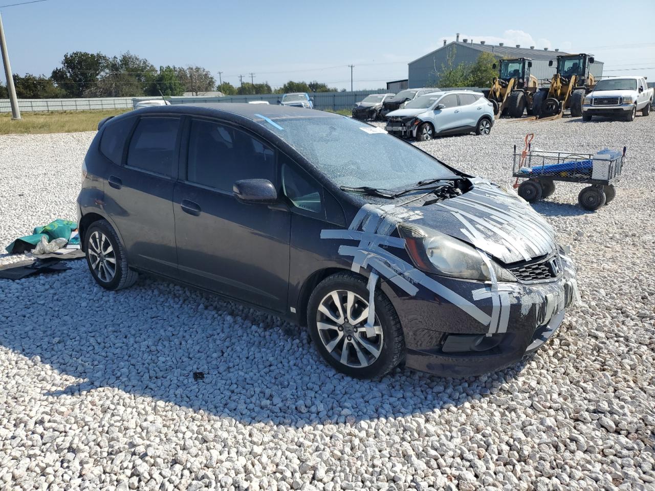 2013 Honda Fit VIN JHMGE8G51DC081612 Copart auction photo, all over damage thumbnail 4