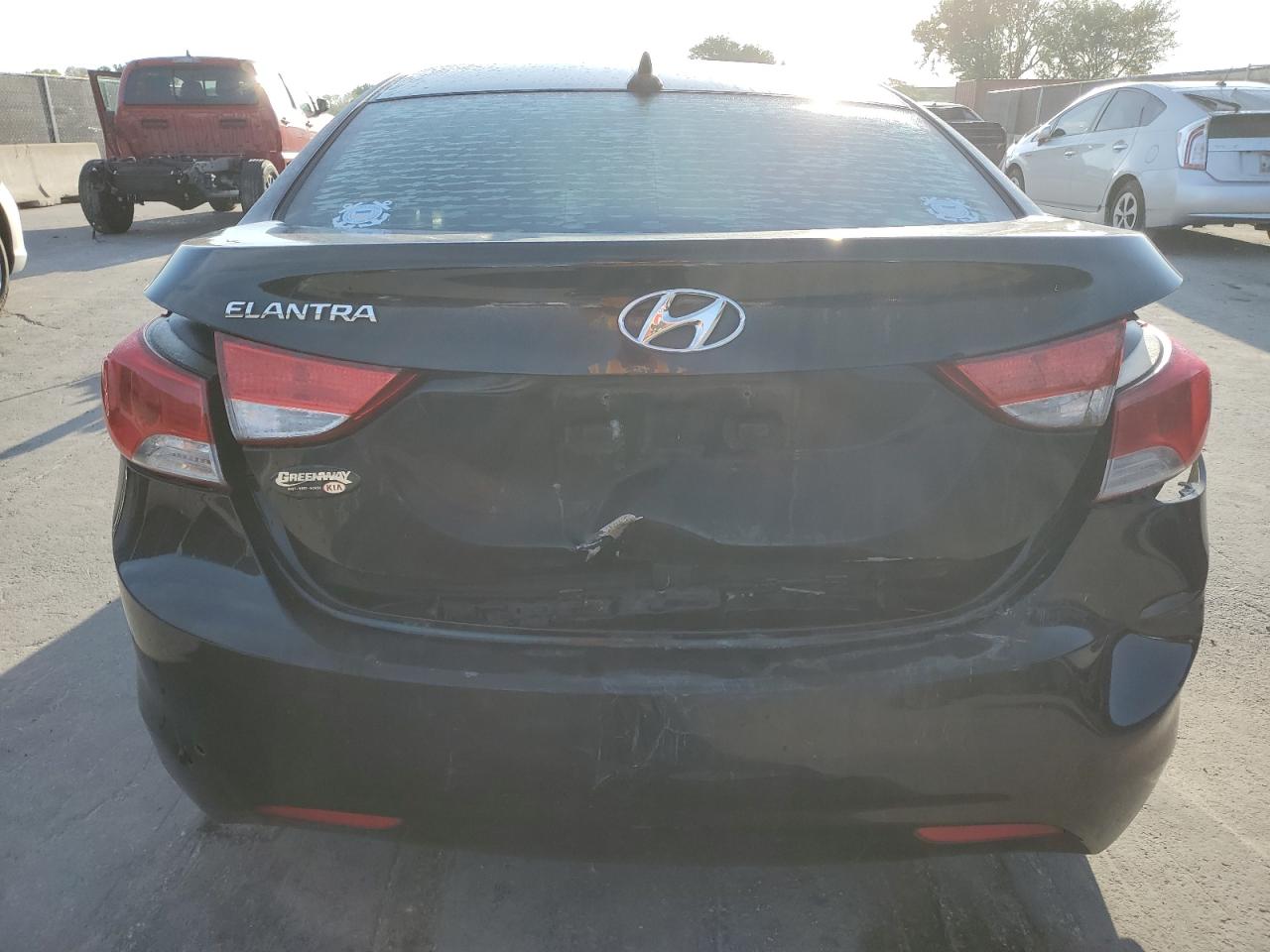 2013 Hyundai Elantra VIN KMHDH4AE4DU551795 Copart auction photo, rear end / front end damage thumbnail 6