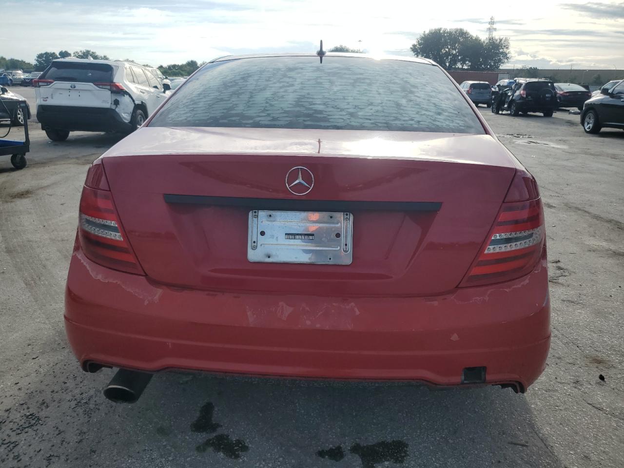 2014 Mercedes-Benz C-klasse VIN WDDGF4HB4EG257080 Copart auction photo, side / rear end damage thumbnail 6