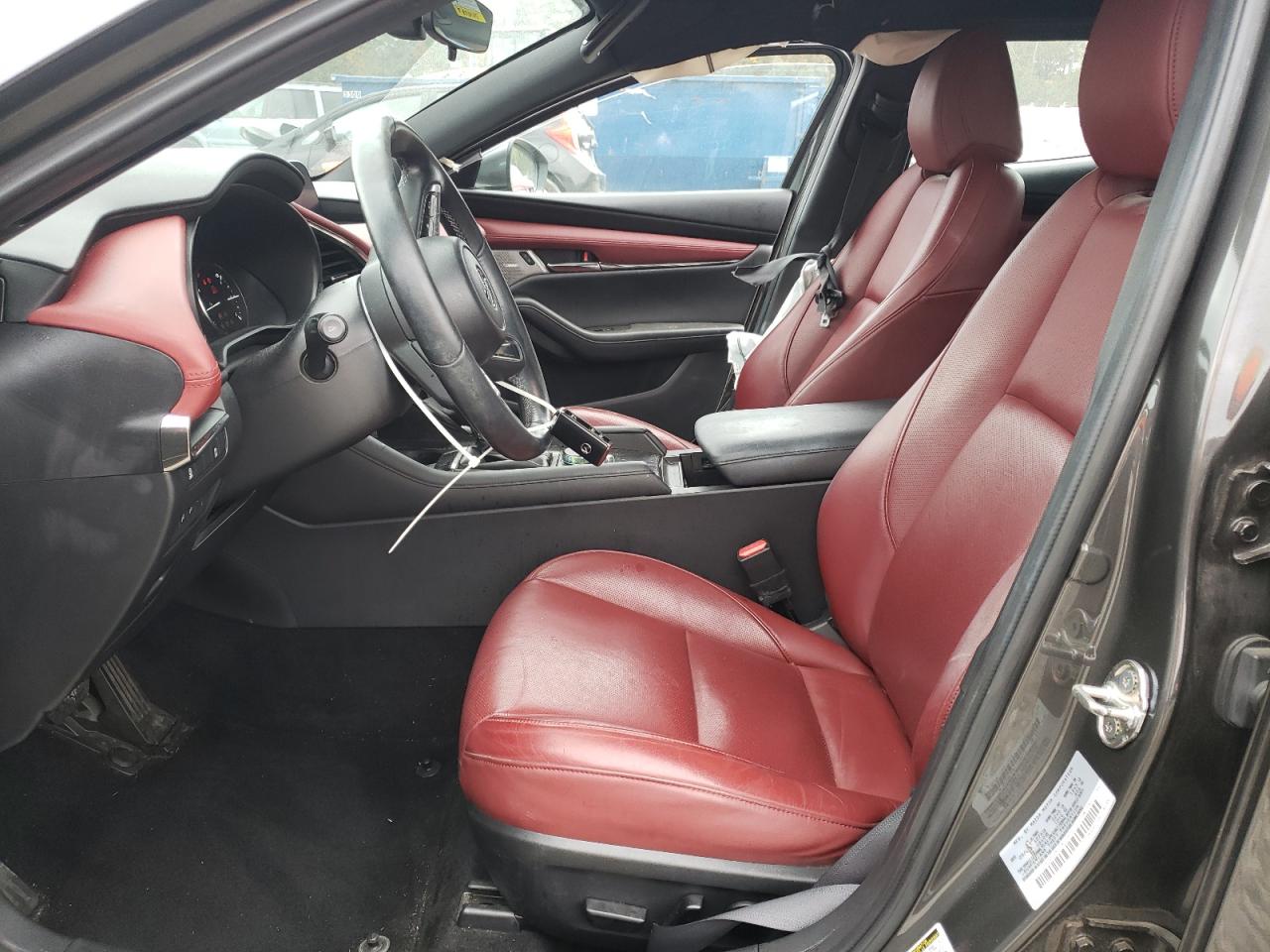 2021 Mazda 3 VIN JM1BPAML2M1310620 Copart auction photo, side / front end damage thumbnail 7
