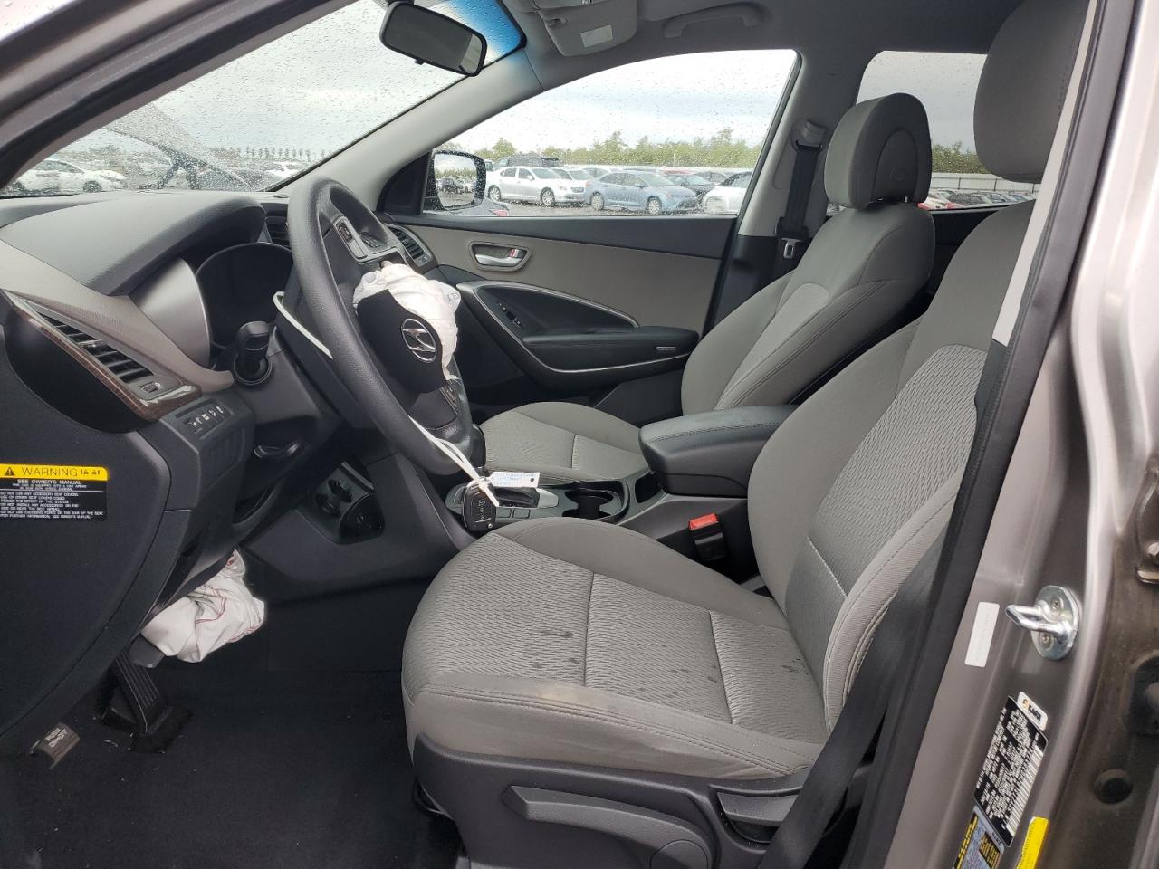 2017 Hyundai Santa Fe VIN 5XYZT3LB2HG383734 Copart auction photo, front end / side damage thumbnail 7