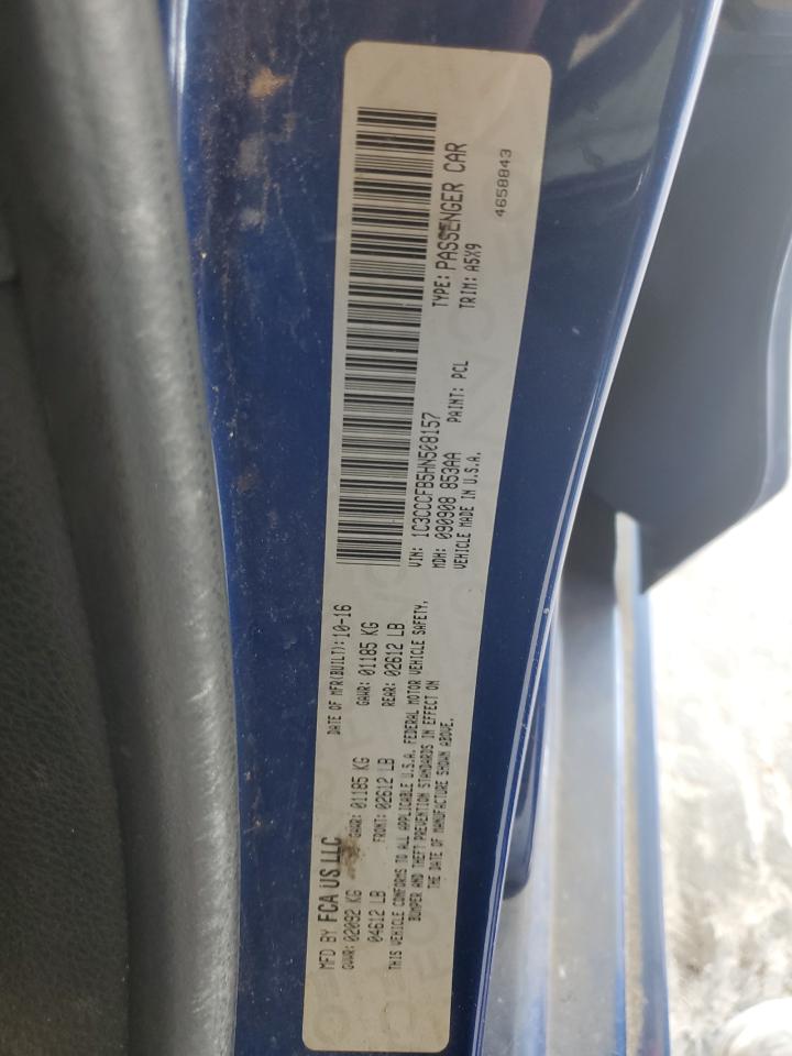 2017 Chrysler 200 VIN 1C3CCCFB5HN508157 Copart auction photo, front end / minor dent/scratches damage thumbnail 14
