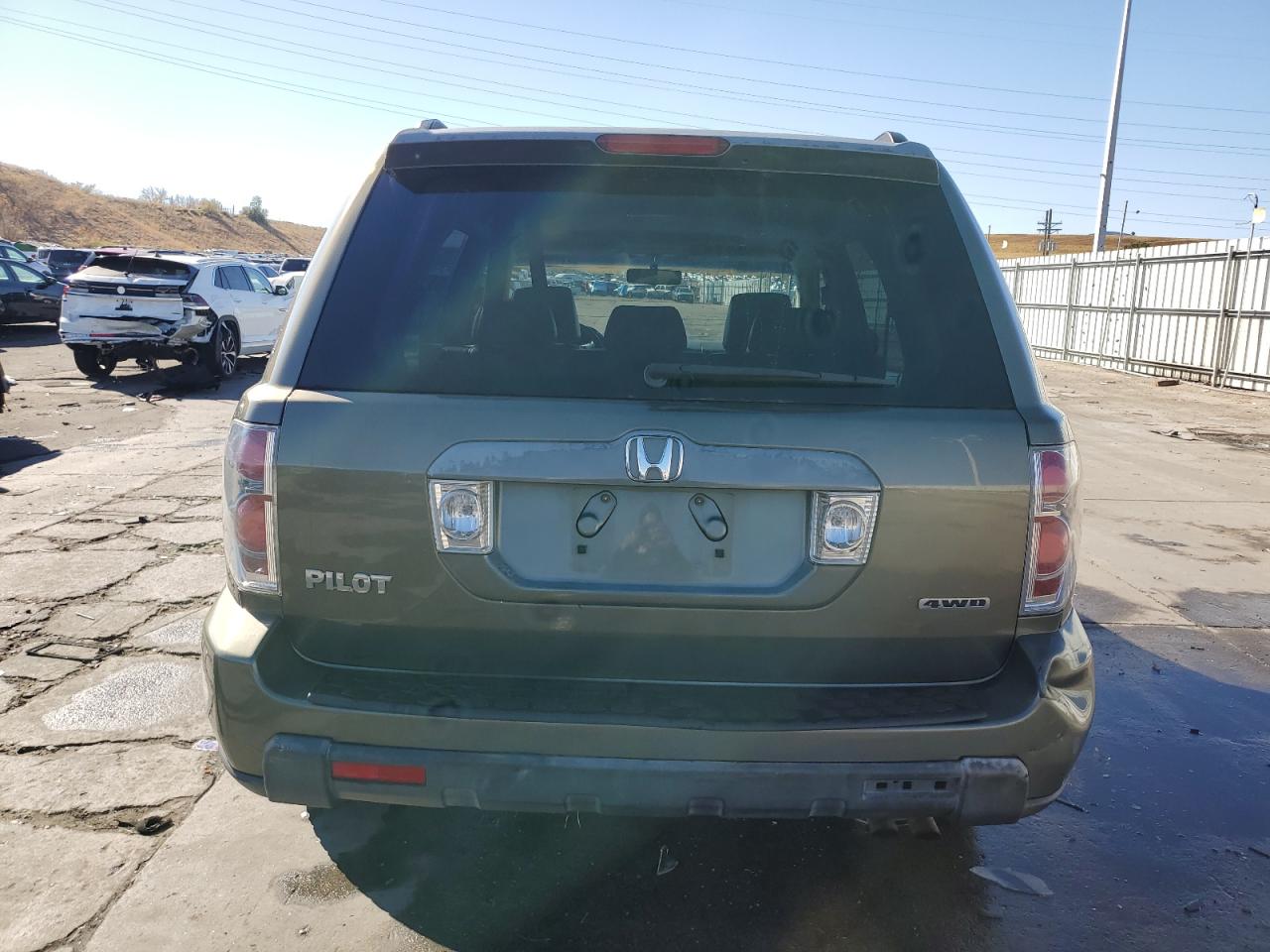 2007 Honda Pilot VIN 2HKYF18547H532713 Copart auction photo, hail / rear end damage thumbnail 6