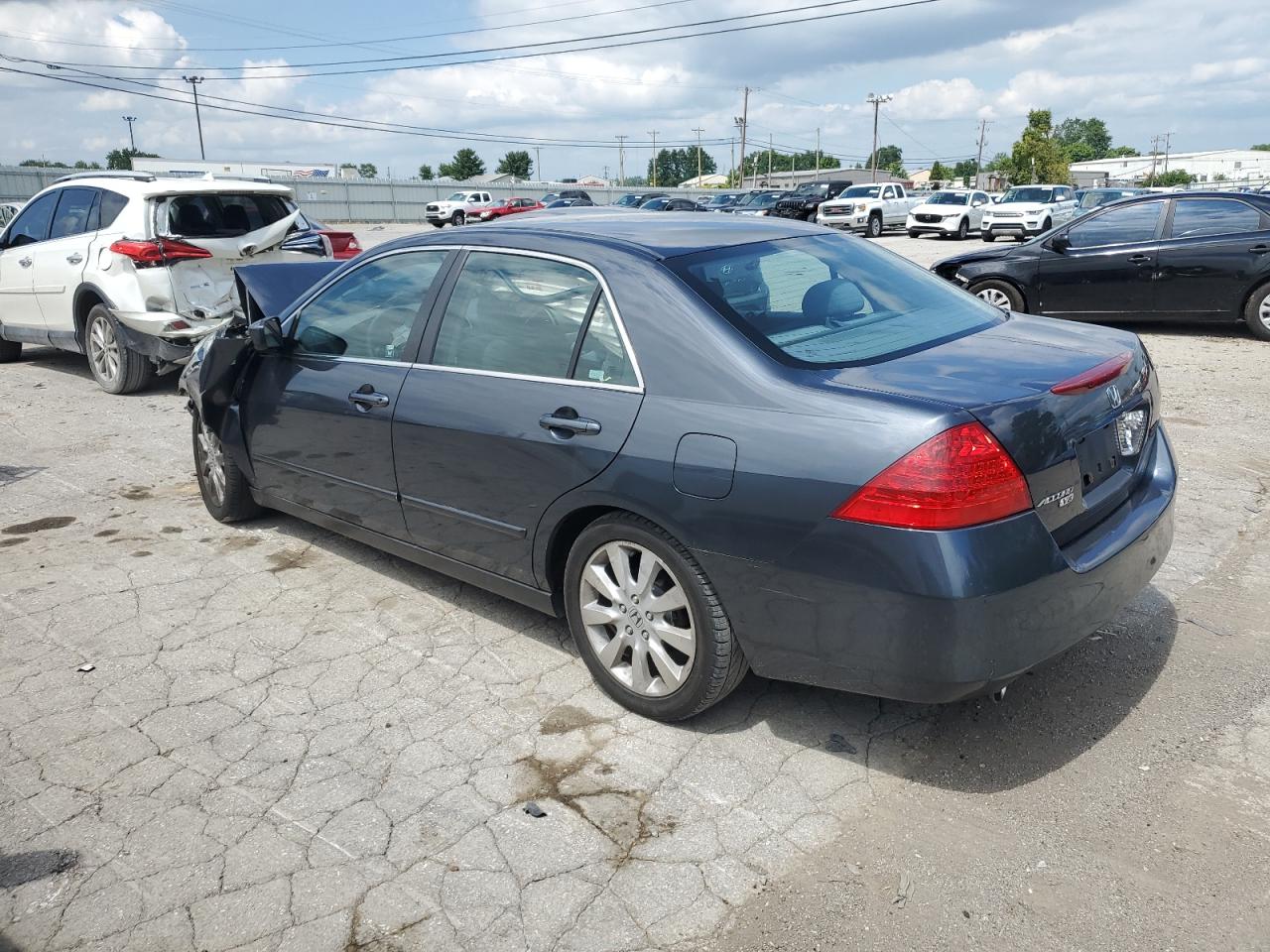 2007 Honda Accord VIN 1HGCM66397A041030 Copart auction photo, front end damage thumbnail 2