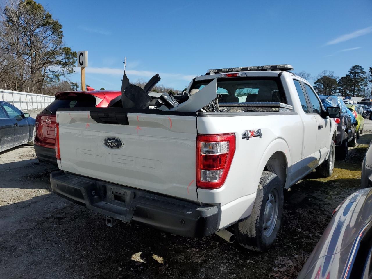 2022 Ford F-150 VIN 1FTEX1EB4NKE56418 Copart auction photo, front end damage thumbnail 3