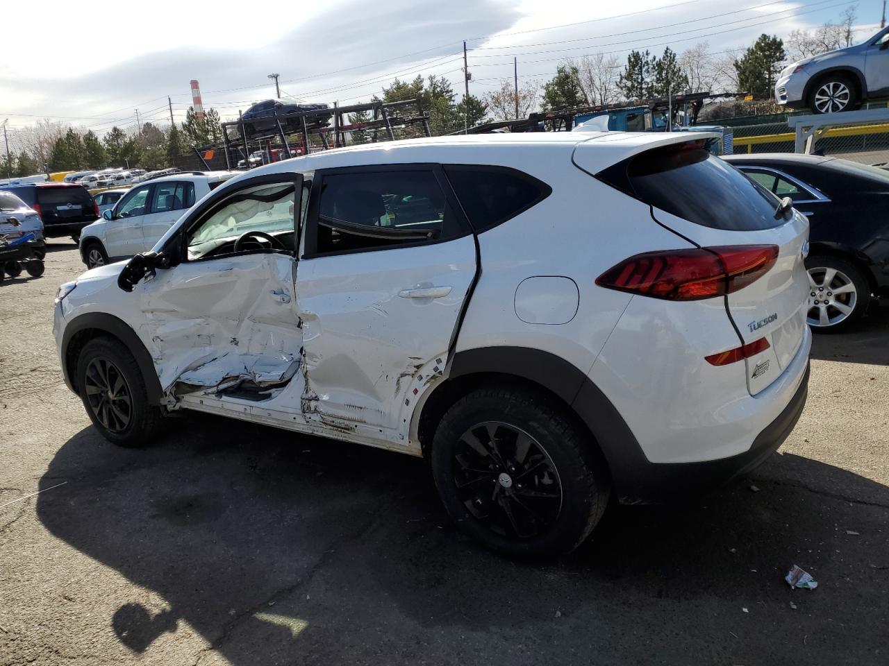 2020 Hyundai Tucson VIN KM8J2CA40LU241051 Copart auction photo, side / front end damage thumbnail 2
