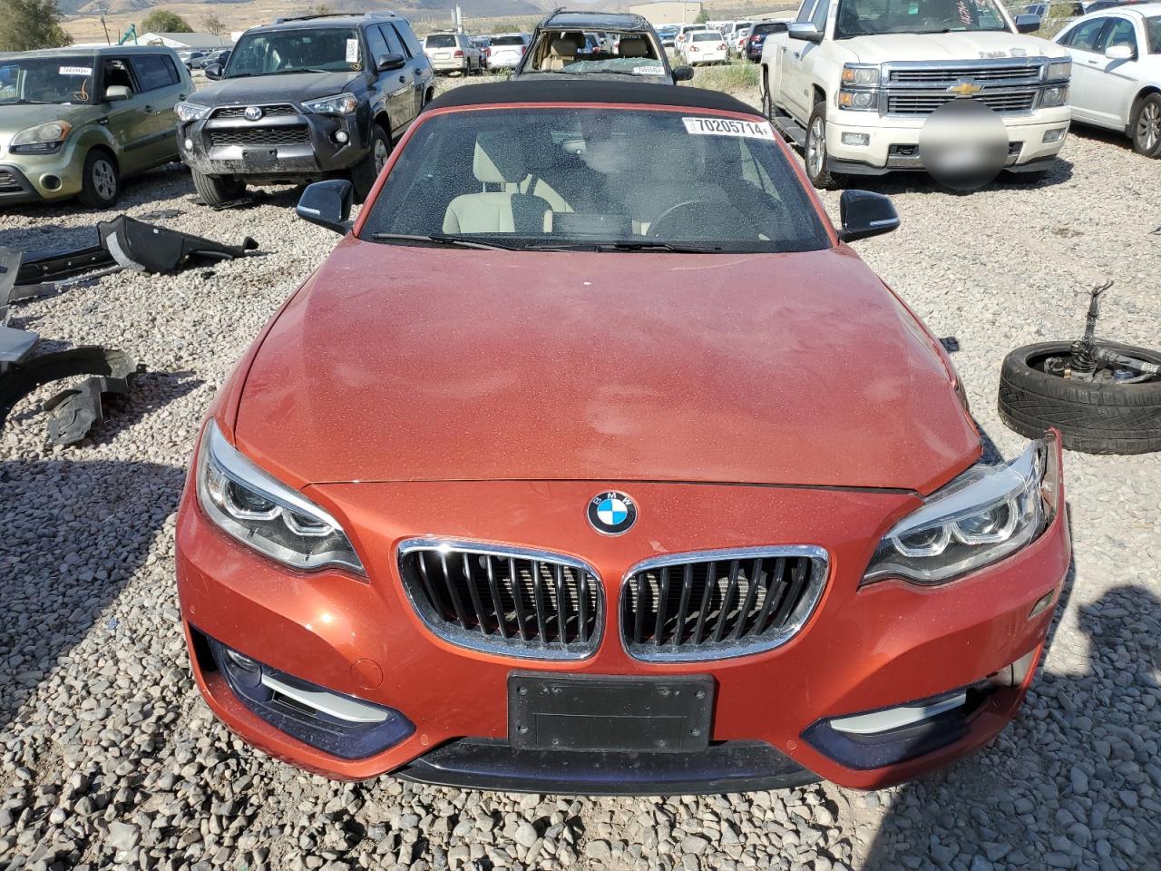 2015 BMW 2er VIN WBA1K7C50FV235022 Copart auction photo, all over damage thumbnail 5