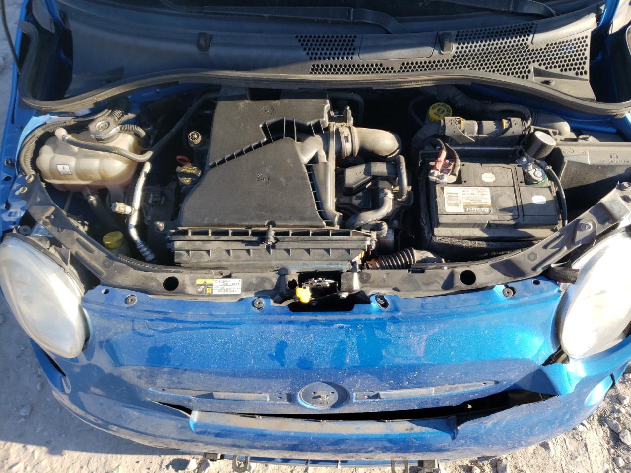 2015 Fiat 500 VIN 3C3CFFBR0FT615822 Copart auction photo, front end / side damage thumbnail 11