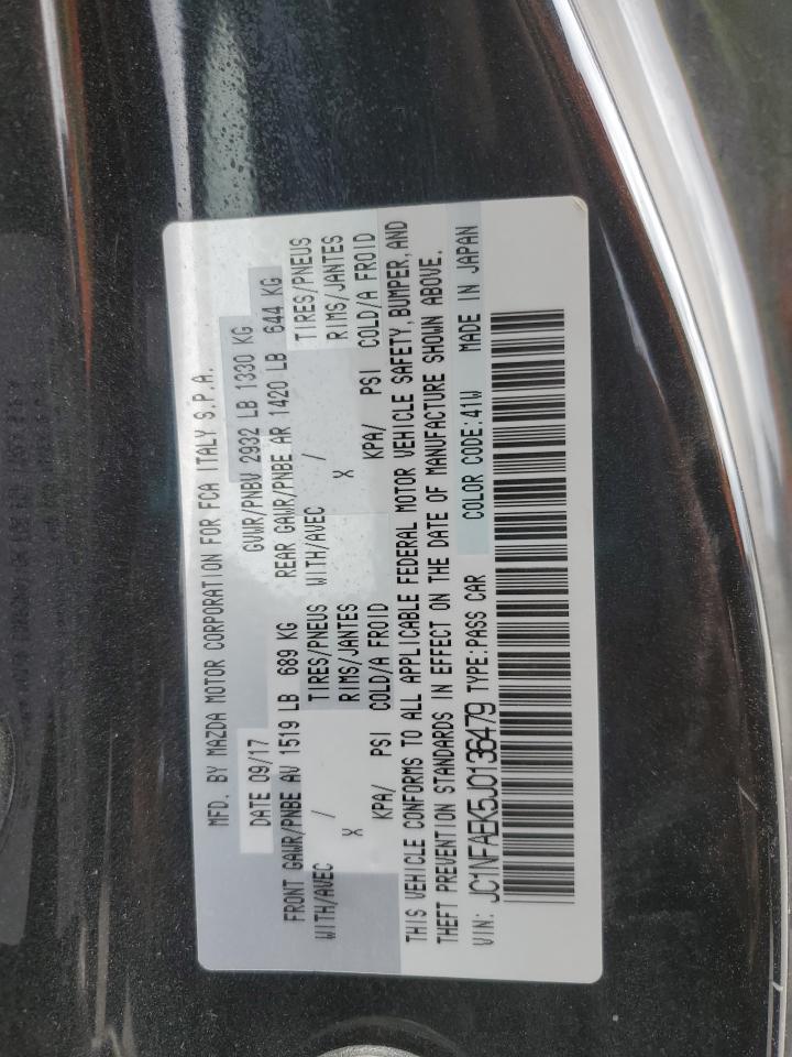 2018 Fiat 124 Spider VIN JC1NFAEK5J0136479 Copart auction photo, front end damage thumbnail 12