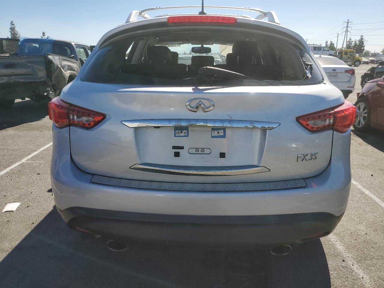 2011 Infiniti FX VIN JN8AS1MUXBM711531 Copart auction photo, vandalism damage thumbnail 6