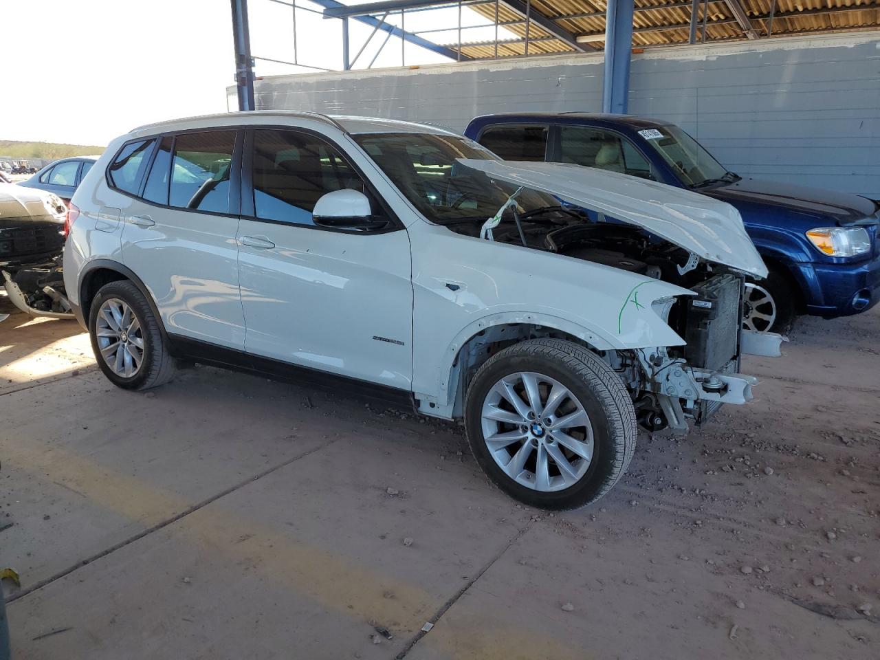 2017 BMW X3 VIN 5UXWZ7C34H0X39011 Copart auction photo, front end damage thumbnail 4