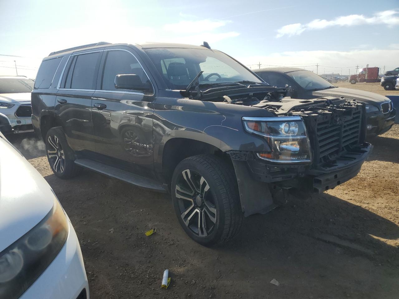 2018 Chevrolet Tahoe VIN 1GNSKBKC1JR266735 Copart auction photo, front end damage thumbnail 4