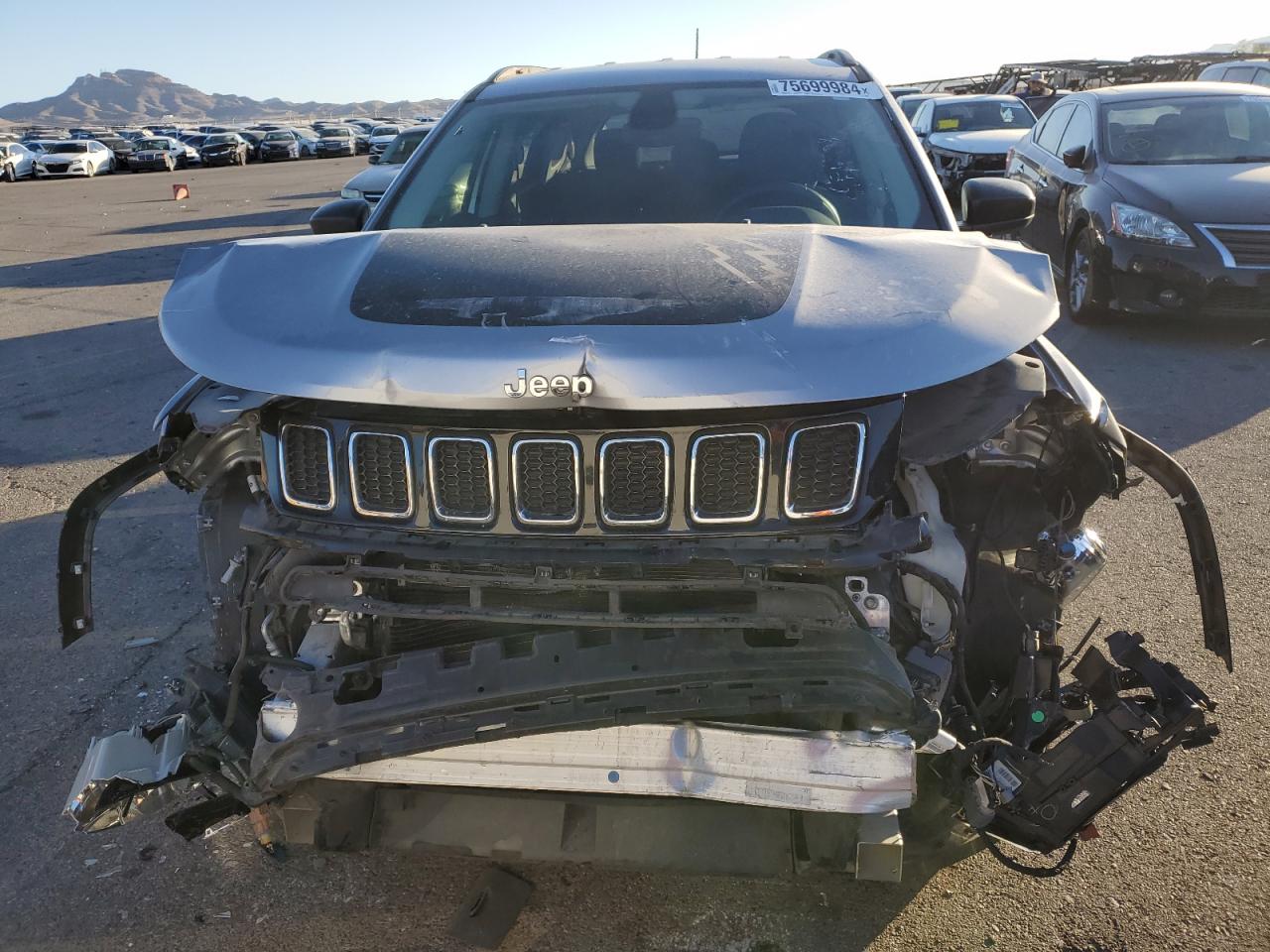 2018 Jeep Compass VIN 3C4NJCABXJT123801 Copart auction photo, front end damage thumbnail 5