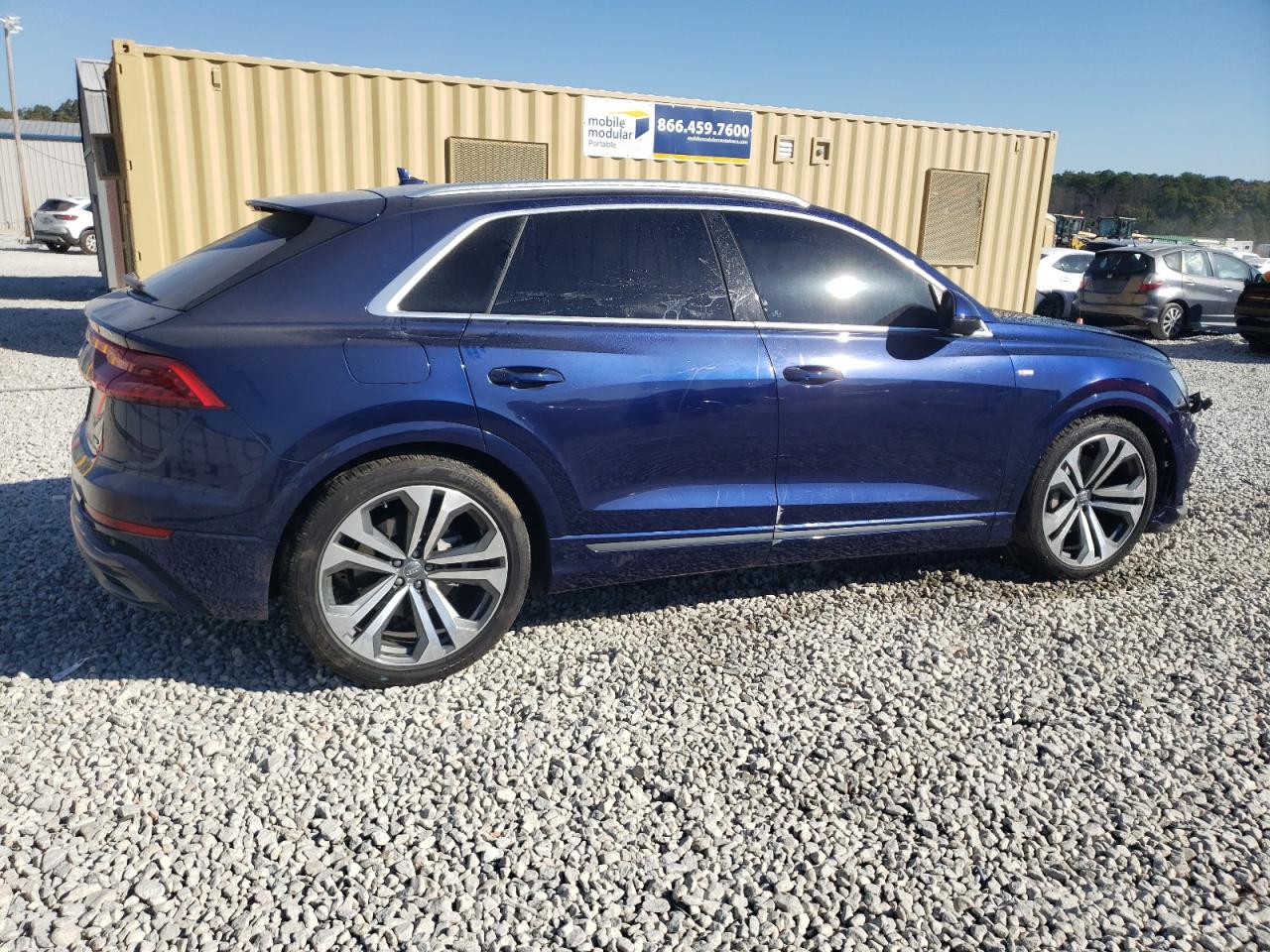 2020 Audi Q8 VIN WA1EVAF15LD005313 Copart auction photo, front end / undercarriage damage thumbnail 3