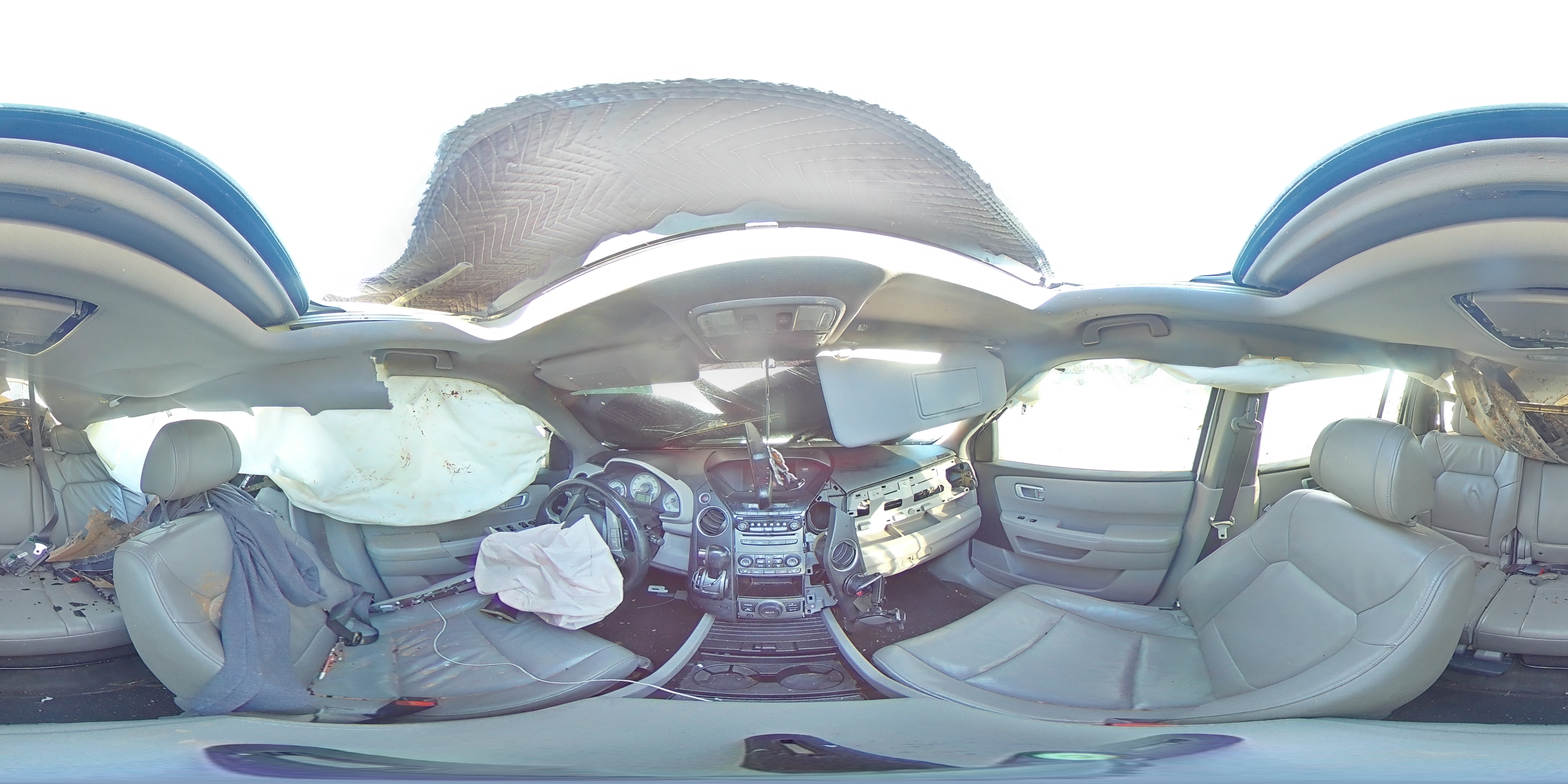 2013 Honda Pilot VIN 5FNYF3H66DB002094 Copart auction photo, all over damage thumbnail 14