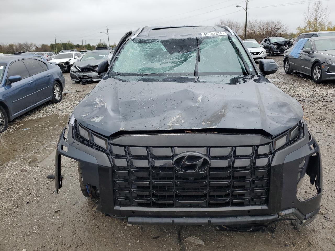 2024 Hyundai Palisade VIN KM8R5DGE7RU665156 Copart auction photo, front end / side damage thumbnail 5