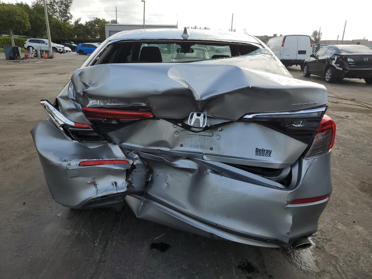 2023 Honda Civic VIN 2HGFE2F57PH527616 Copart auction photo, rear end damage thumbnail 6
