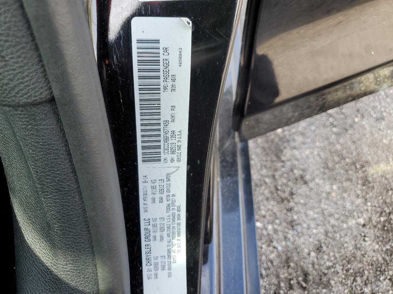 2015 Chrysler 200 VIN 1C3CCCAB6FN577458 Copart auction photo, front end damage thumbnail 12