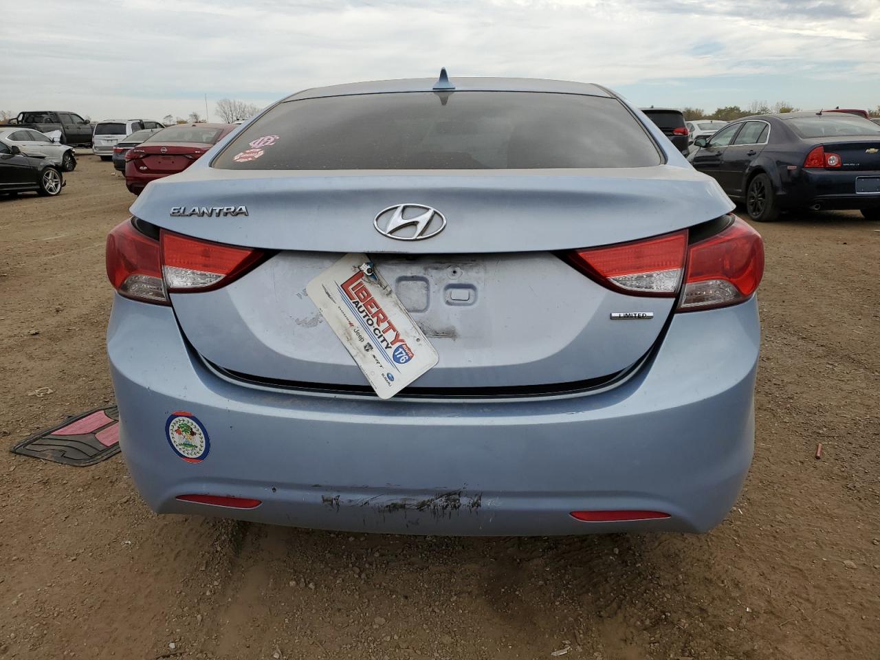 2011 Hyundai Elantra VIN KMHDH4AE3BU092921 Copart auction photo, front end damage thumbnail 6