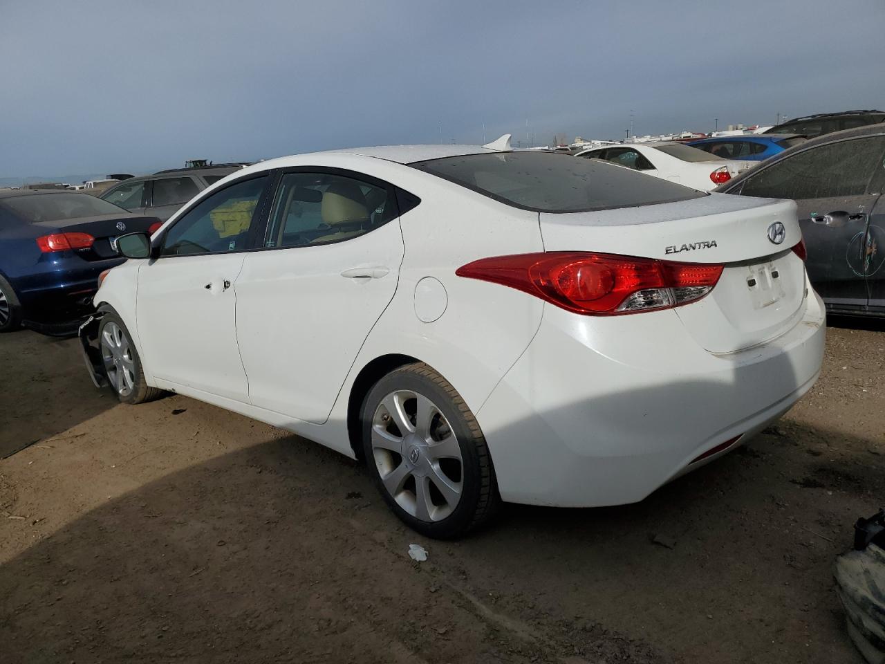 2012 Hyundai Elantra VIN 5NPDH4AE2CH093543 Copart auction photo, front end / vandalism damage thumbnail 2