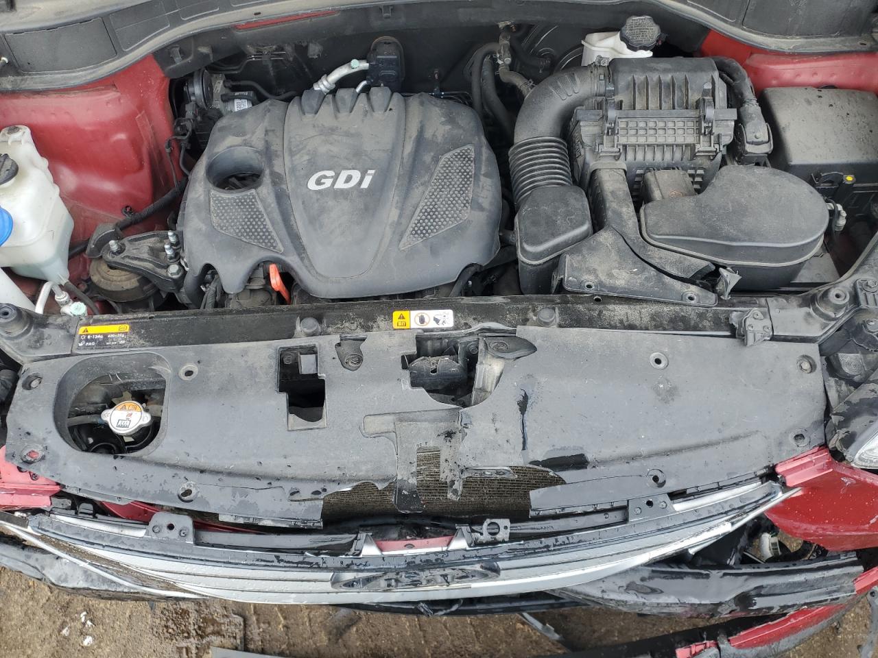 2016 Hyundai Santa Fe VIN 5XYZTDLB7GG346862 Copart auction photo, front end damage thumbnail 14