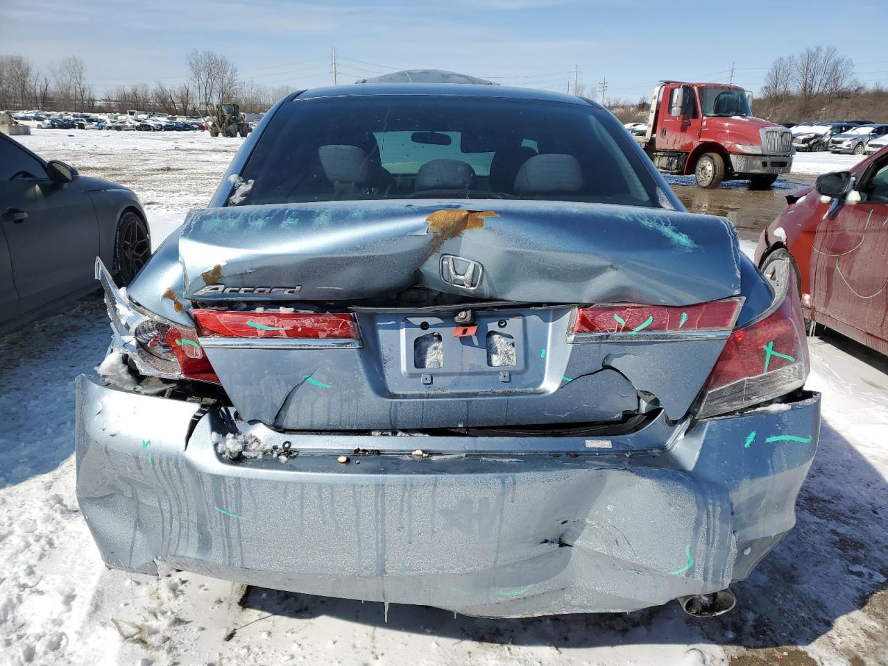 2011 Honda Accord VIN 1HGCP2F36BA024520 Copart auction photo, rear end / all over damage thumbnail 6