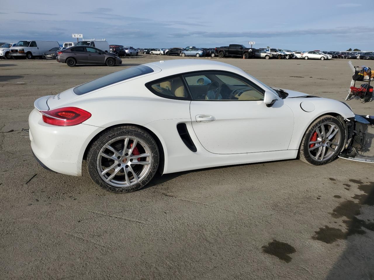 2014 Porsche Cayman VIN WP0AB2A87EK192849 Copart auction photo, front end damage thumbnail 3