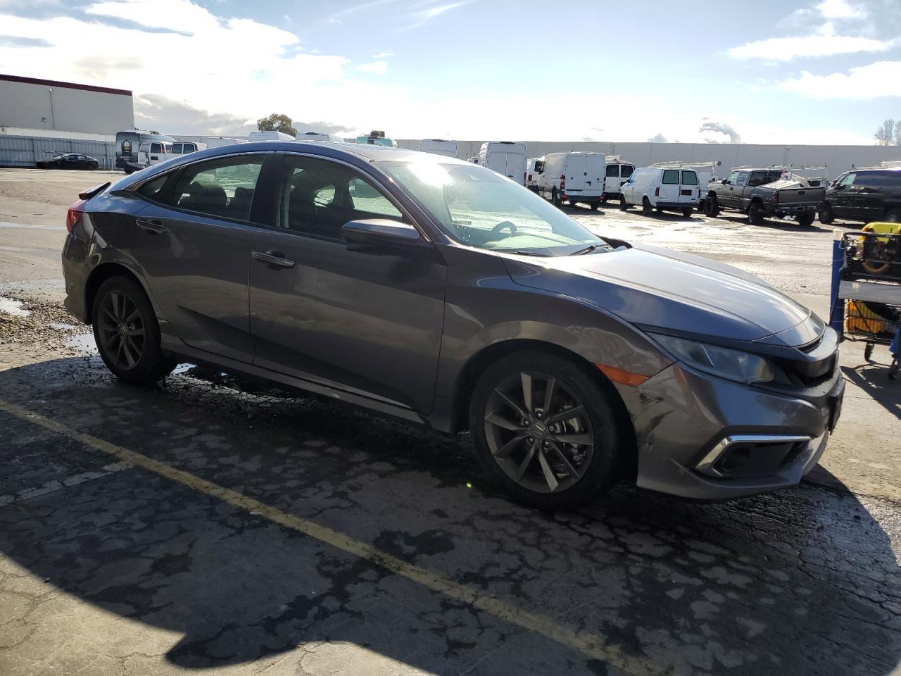 2019 Honda Civic VIN 19XFC1F3XKE216750 Copart auction photo, rear end / side damage thumbnail 4