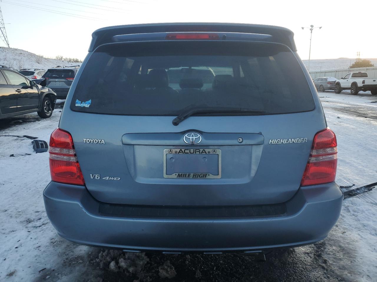 2003 Toyota Highlander VIN JTEHF21A930144358 Copart auction photo, front end / rear end damage thumbnail 6