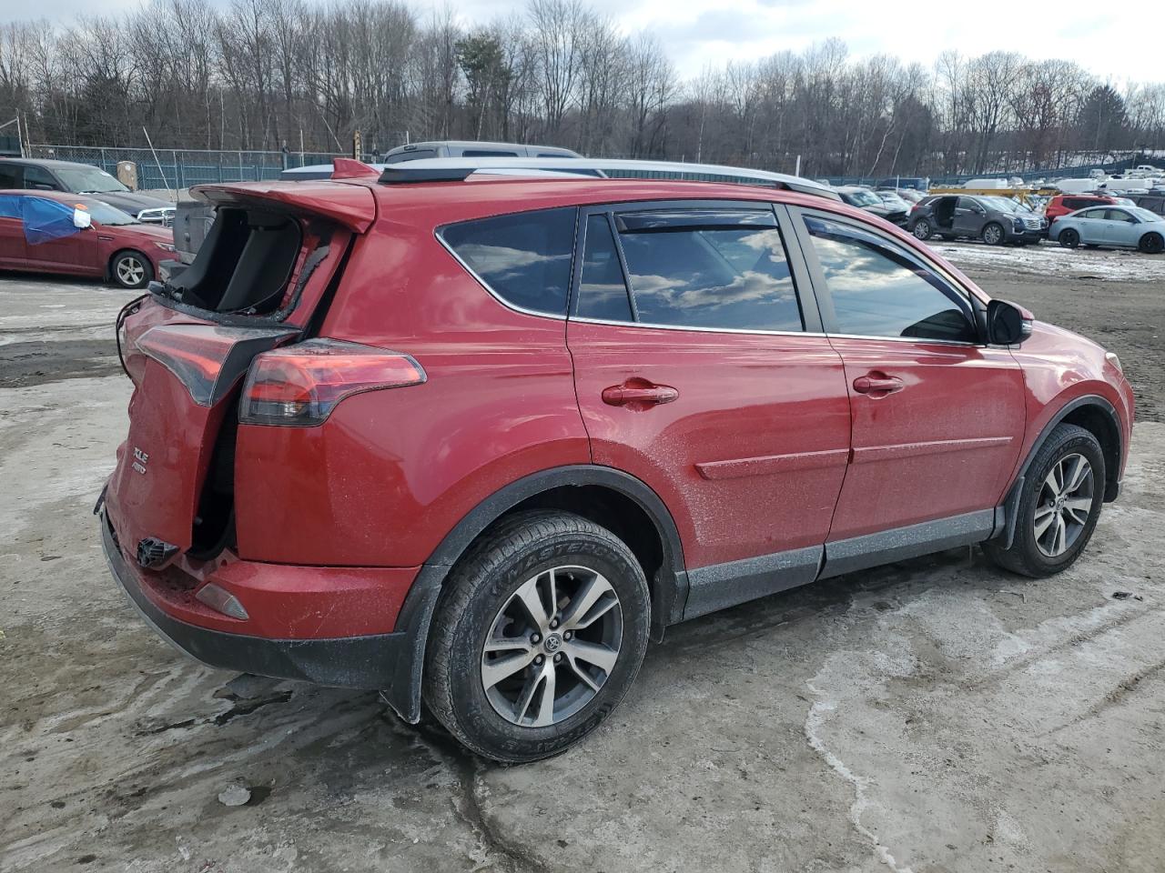 2017 Toyota RAV 4 VIN 2T3RFREV5HW693377 Copart auction photo, rear end damage thumbnail 3