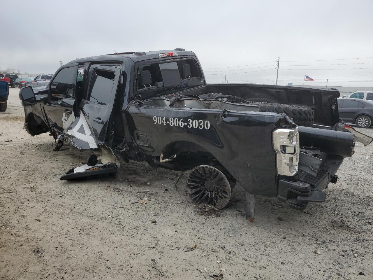 2023 Ford F350 VIN 1FT8W3BM2PED50505 Copart auction photo, rollover damage thumbnail 2