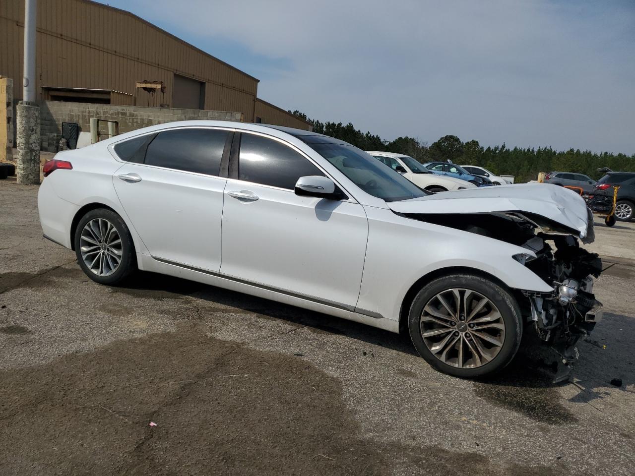 2017 Genesis G80 VIN KMHGN4JE1HU172474 Copart auction photo, front end / minor dent/scratches damage thumbnail 4