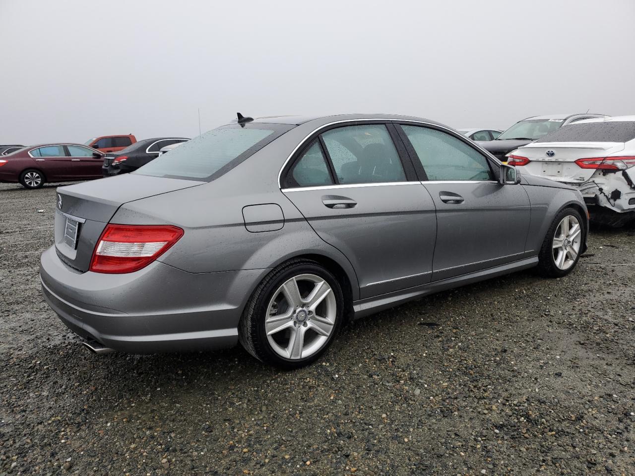 2011 Mercedes-Benz C-klasse VIN WDDGF5EB6BR153782 Copart auction photo, side / front end damage thumbnail 3