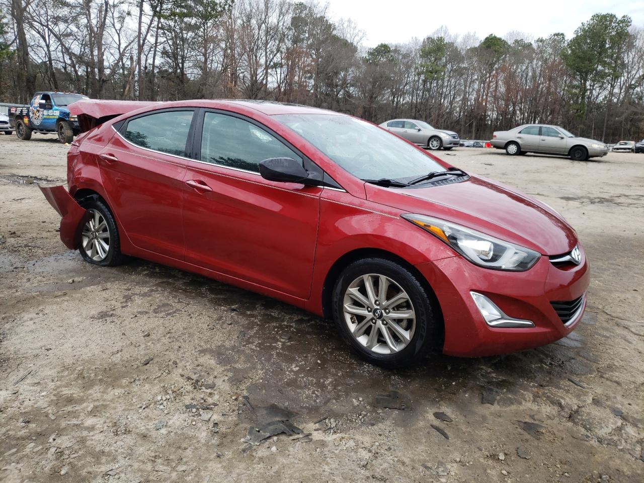 2015 Hyundai Elantra VIN 5NPDH4AE9FH636942 Copart auction photo, rear end damage thumbnail 4