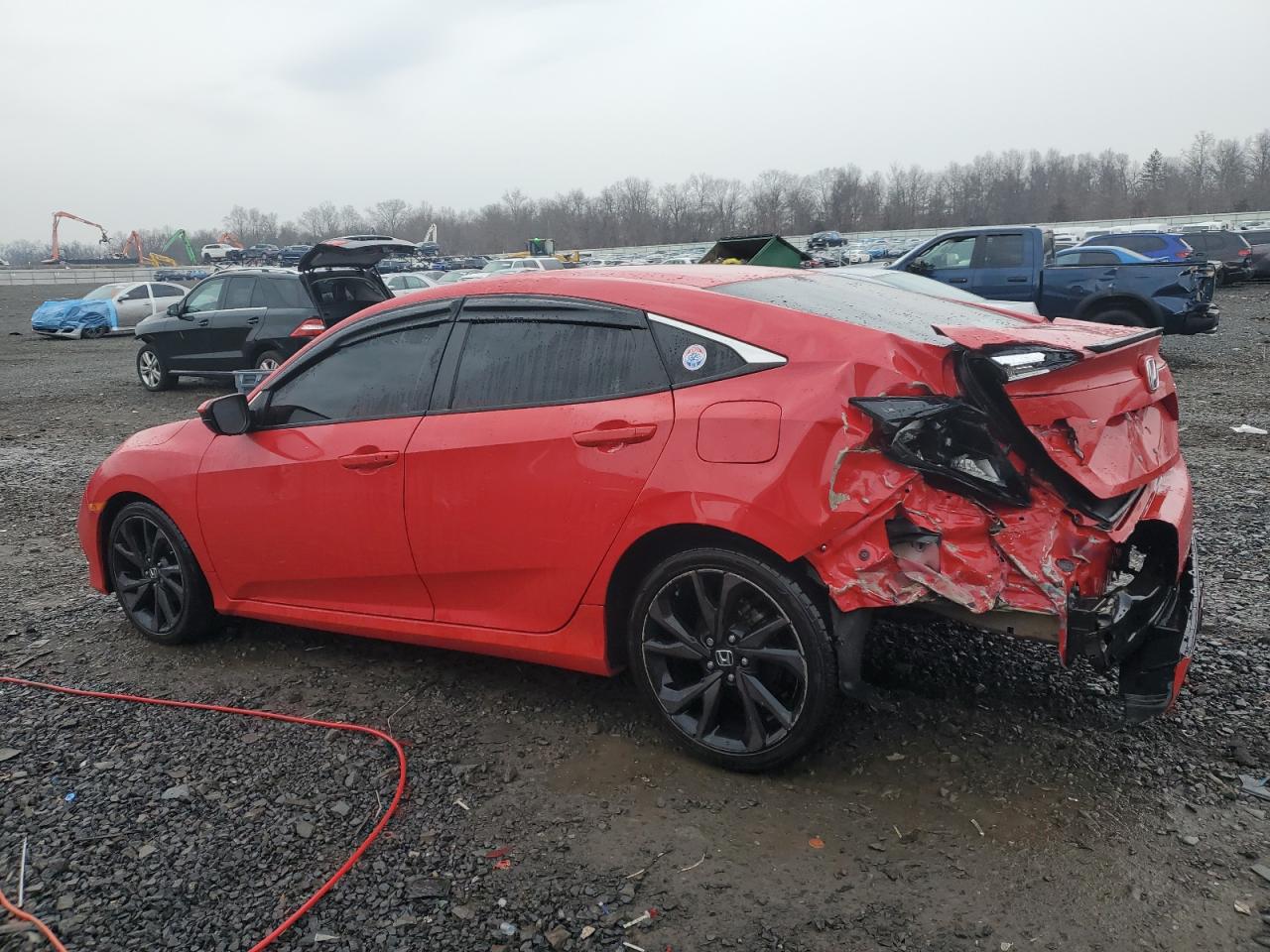 2020 Honda Civic VIN 2HGFC2F81LH596134 Copart auction photo, rear end damage thumbnail 2