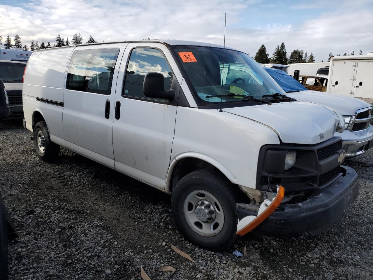 2012 Chevrolet Express VIN 1GCZGUBGXC1112310 Copart auction photo, front end damage thumbnail 4