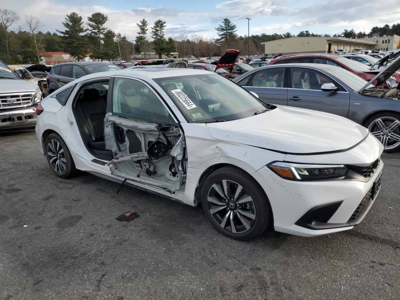 2024 Honda Civic VIN 19XFL1H73RE022880 Copart auction photo, side / front end damage thumbnail 4