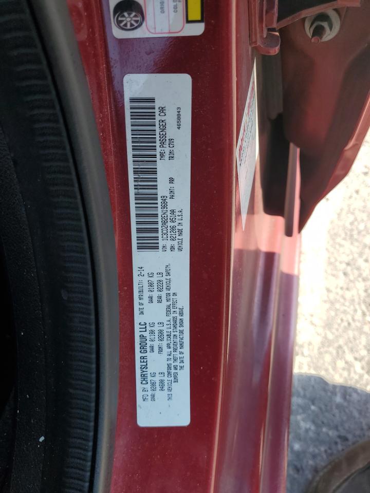 2014 Dodge Avenger VIN 1C3CDZAB2EN196849 Copart auction photo, rear end damage thumbnail 12