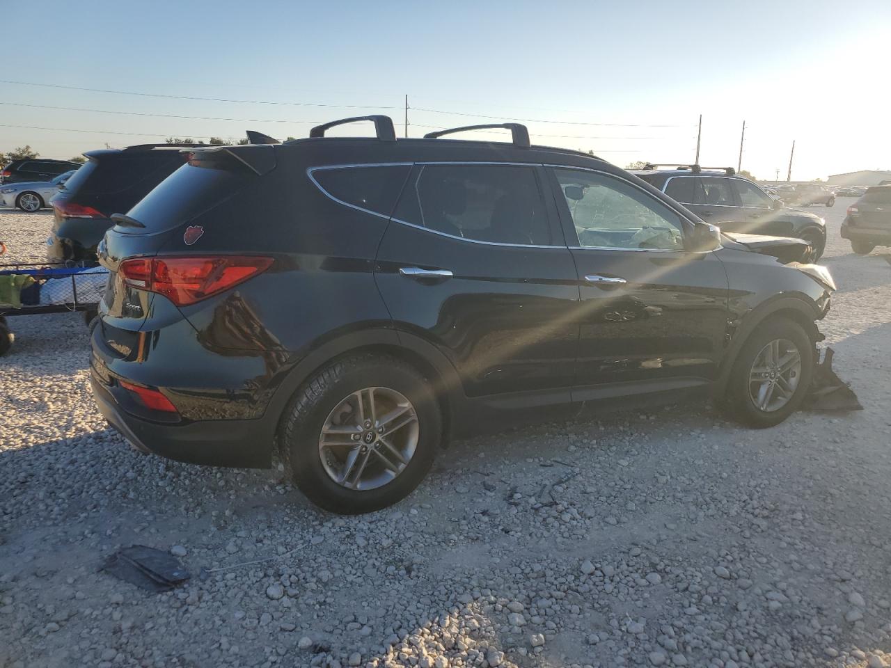 2017 Hyundai Santa Fe VIN 5XYZU3LB9HG457938 Copart auction photo, all over damage thumbnail 3
