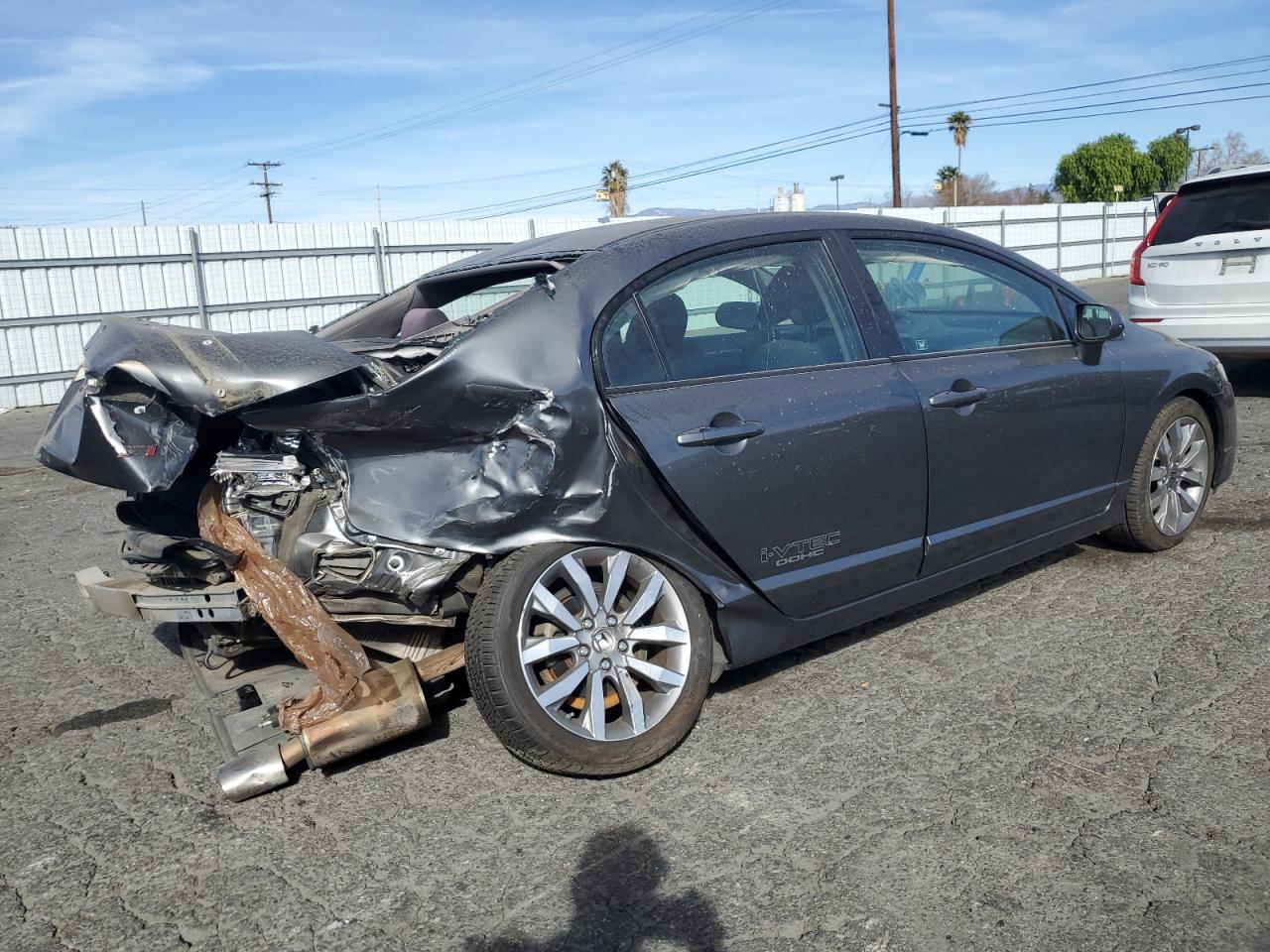 2009 Honda Civic VIN 2HGFA55549H705340 Copart auction photo, rear end / side damage thumbnail 3
