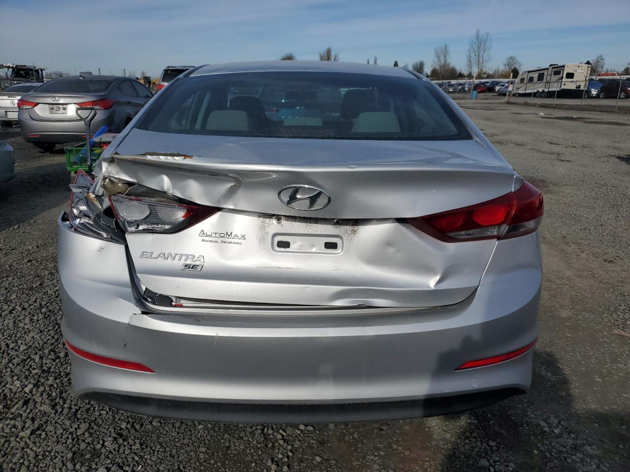 2018 Hyundai Elantra VIN 5NPD74LF5JH314932 Copart auction photo, rear end / hail damage thumbnail 6
