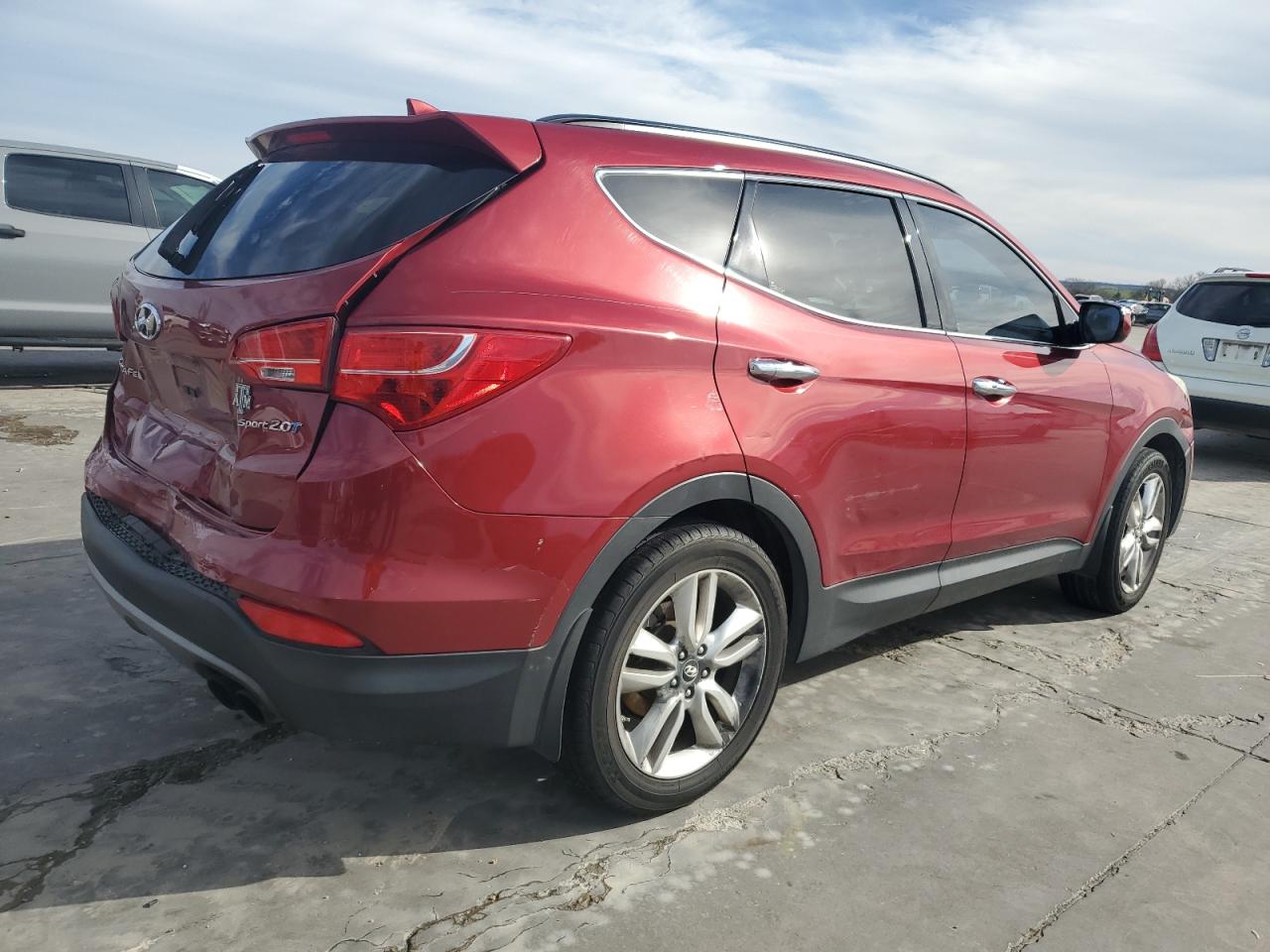 2013 Hyundai Santa Fe VIN 5XYZU3LA8DG099202 Copart auction photo, rear end damage thumbnail 3