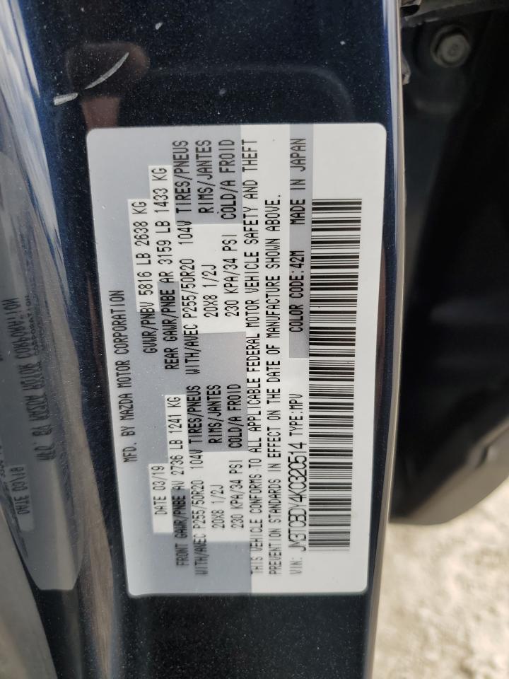 2019 Mazda CX-9 VIN JM3TCBDY4K0320514 Copart auction photo, front end damage thumbnail 16