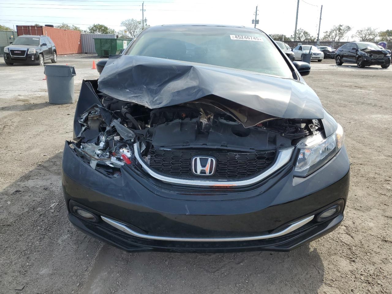 2015 Honda Civic VIN 19XFB2F92FE075546 Copart auction photo, all over damage thumbnail 5