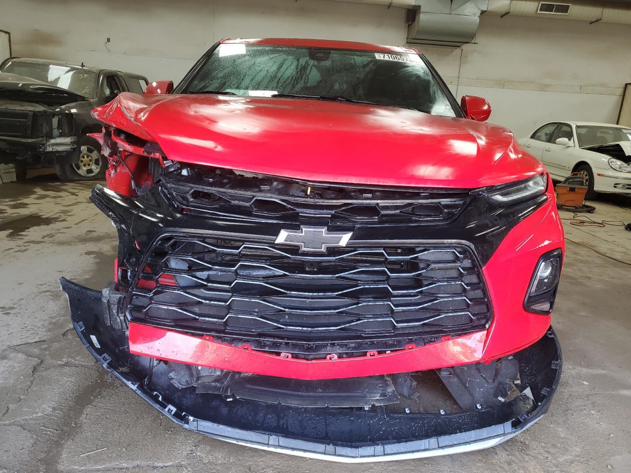 2021 Chevrolet Blazer VIN 3GNKBCRS6MS581809 Copart auction photo, front end / side damage thumbnail 5