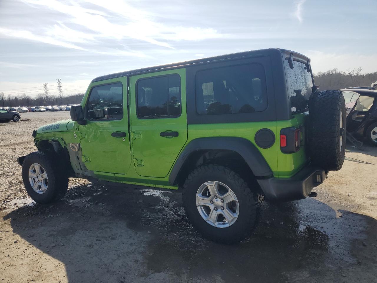 2019 Jeep Wrangler VIN 1C4HJXDN3KW630934 Copart auction photo, side damage thumbnail 2