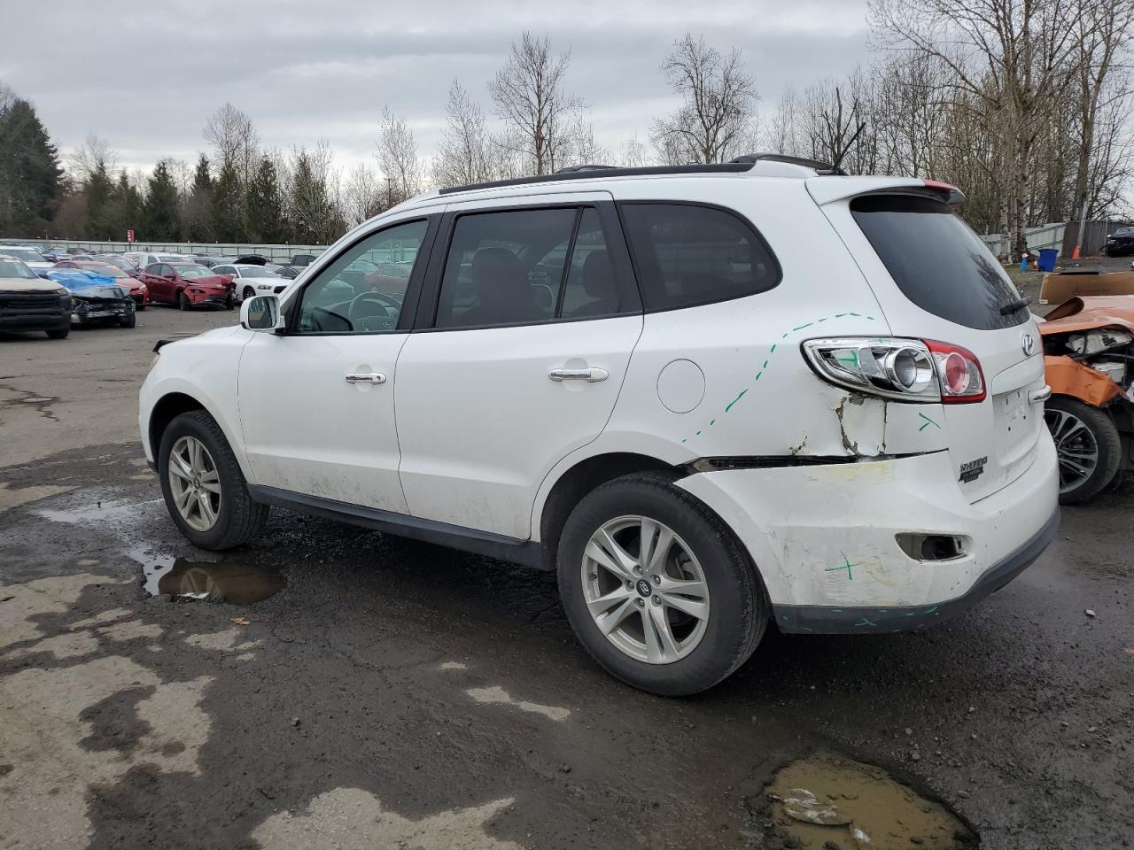 2011 Hyundai Santa Fe VIN 5XYZK4AGXBG036425 Copart auction photo, rear end damage thumbnail 2